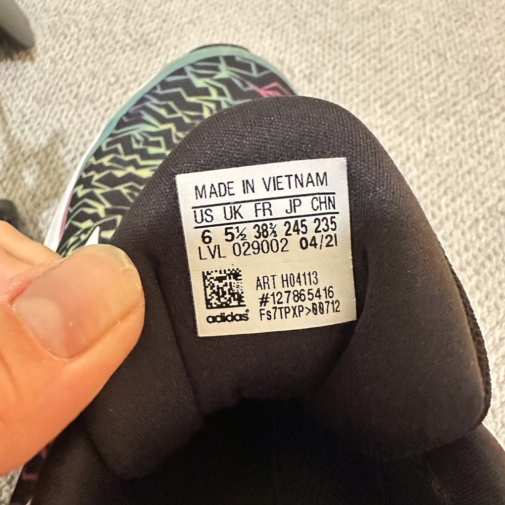 Adidas Fortarun Big Girls Size 6 sneakers #K0006 - Picture 7 of 7